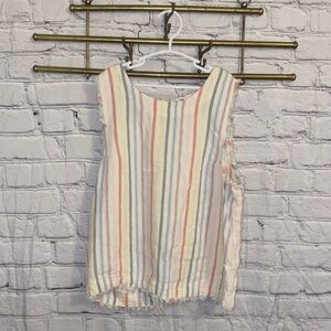 Altar'd State Pastel Striped Sleeveless Blouse